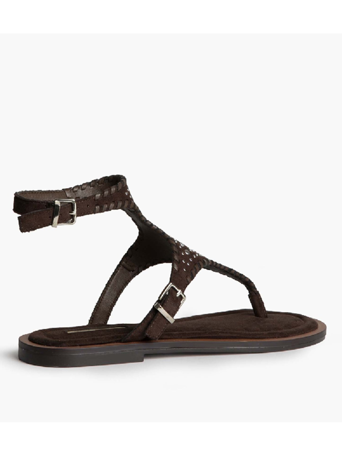 Sandali donna Corina beige con doppia fibbia e tacco piatto