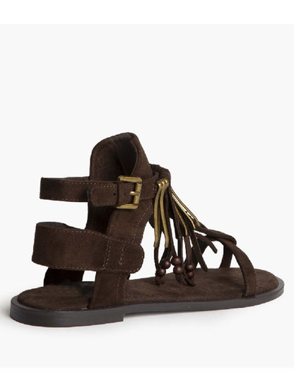 Sandali donna Corina marroni in caucciù e materiale sintetico casual