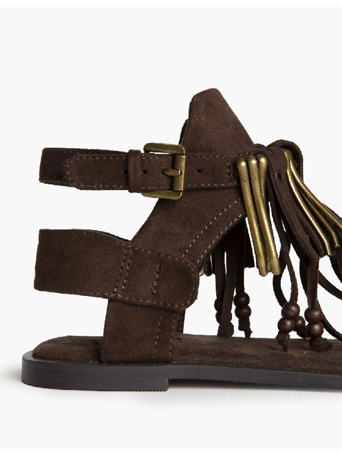 Sandali donna Corina marroni in caucciù e materiale sintetico casual