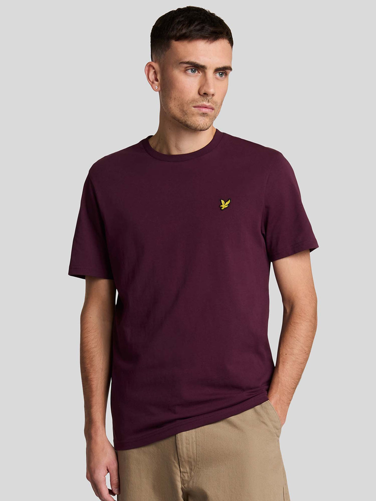 Lyle&scott t-shirt da uomo bordeaux
