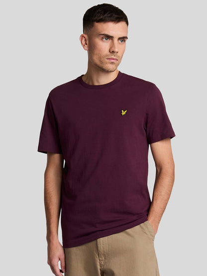 Lyle&scott t-shirt da uomo bordeaux