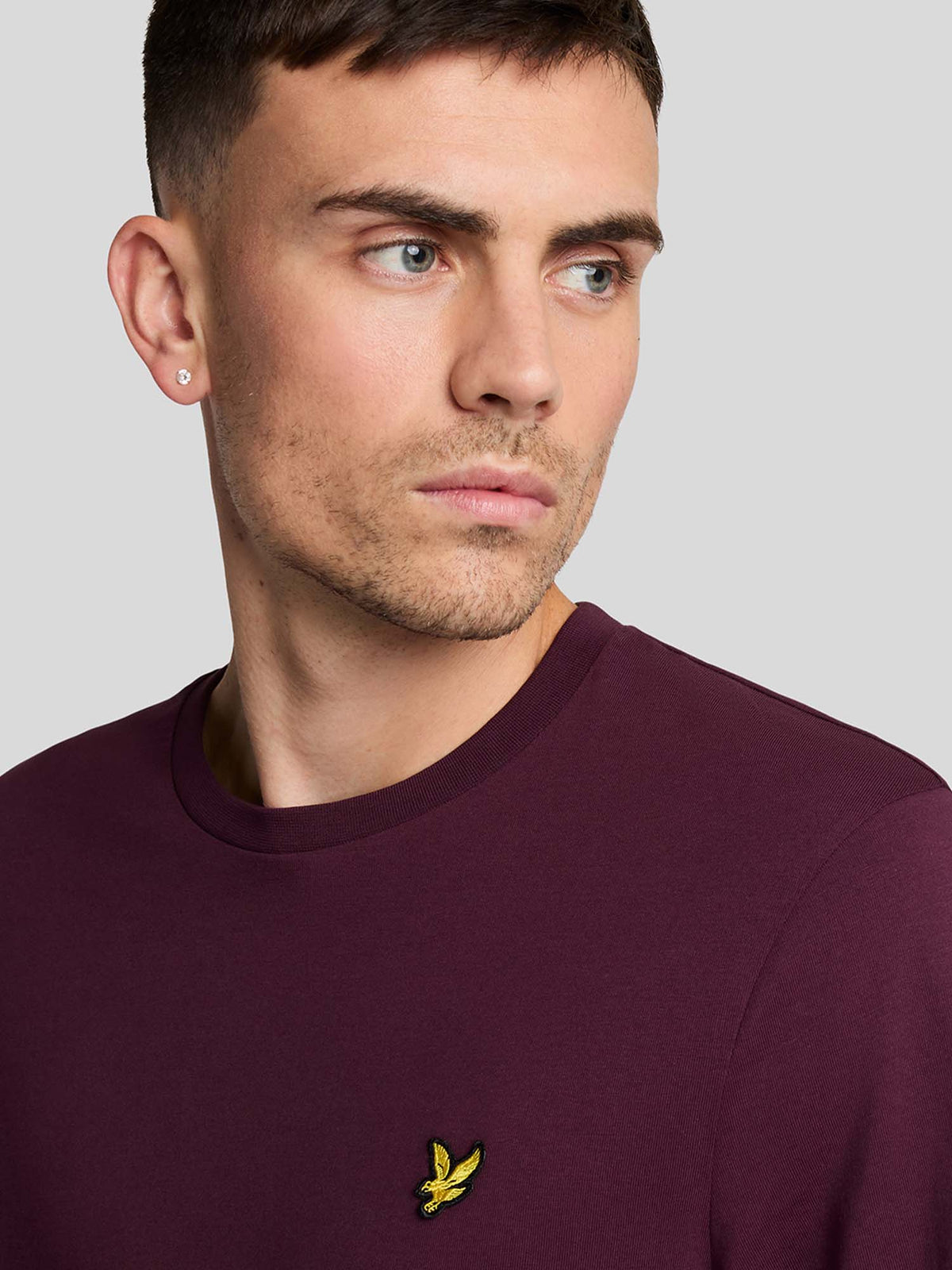 Lyle&scott t-shirt da uomo bordeaux