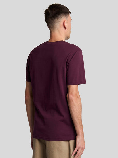 Lyle&scott t-shirt da uomo bordeaux