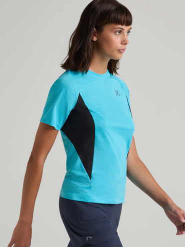 Montura Rise, t-shirt da donna azzurra