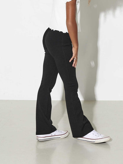 LEGGINGS PAIGE FLARED ONLY JUNIOR DA BAMBINA NERO