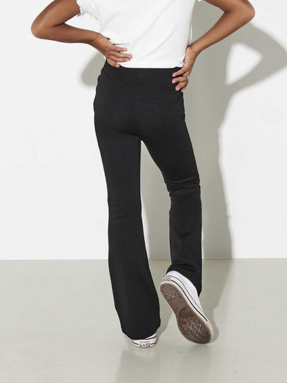 LEGGINGS PAIGE FLARED ONLY JUNIOR DA BAMBINA NERO