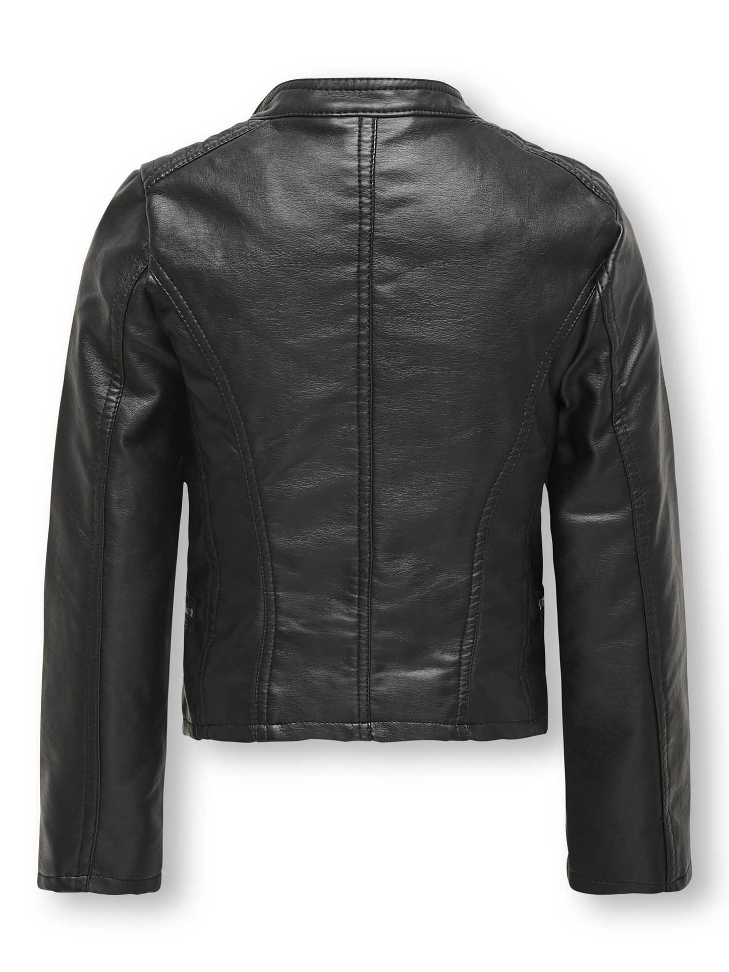 Giubbotto biker in ecopelle nero unisex per bambino