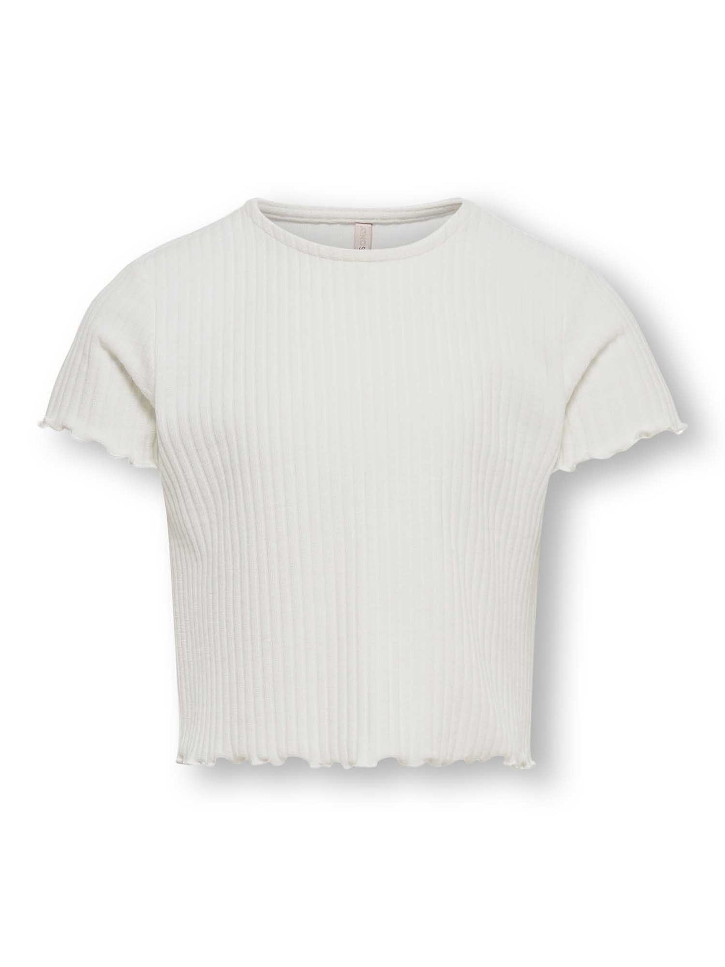 Only Jr KonNella, t-shirt maniche corte unisex bambino bianca