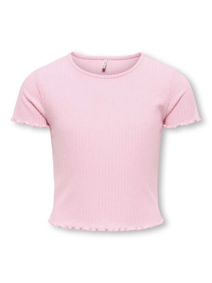 Only Jr T-shirt rosa unisex bambino Roman, comoda e versatile