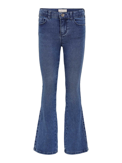 Jeans Konroyal Flared per bambino unisex in denim medio