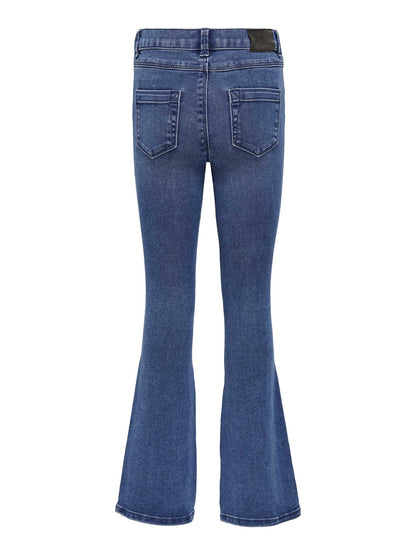 Jeans Konroyal Flared per bambino unisex in denim medio
