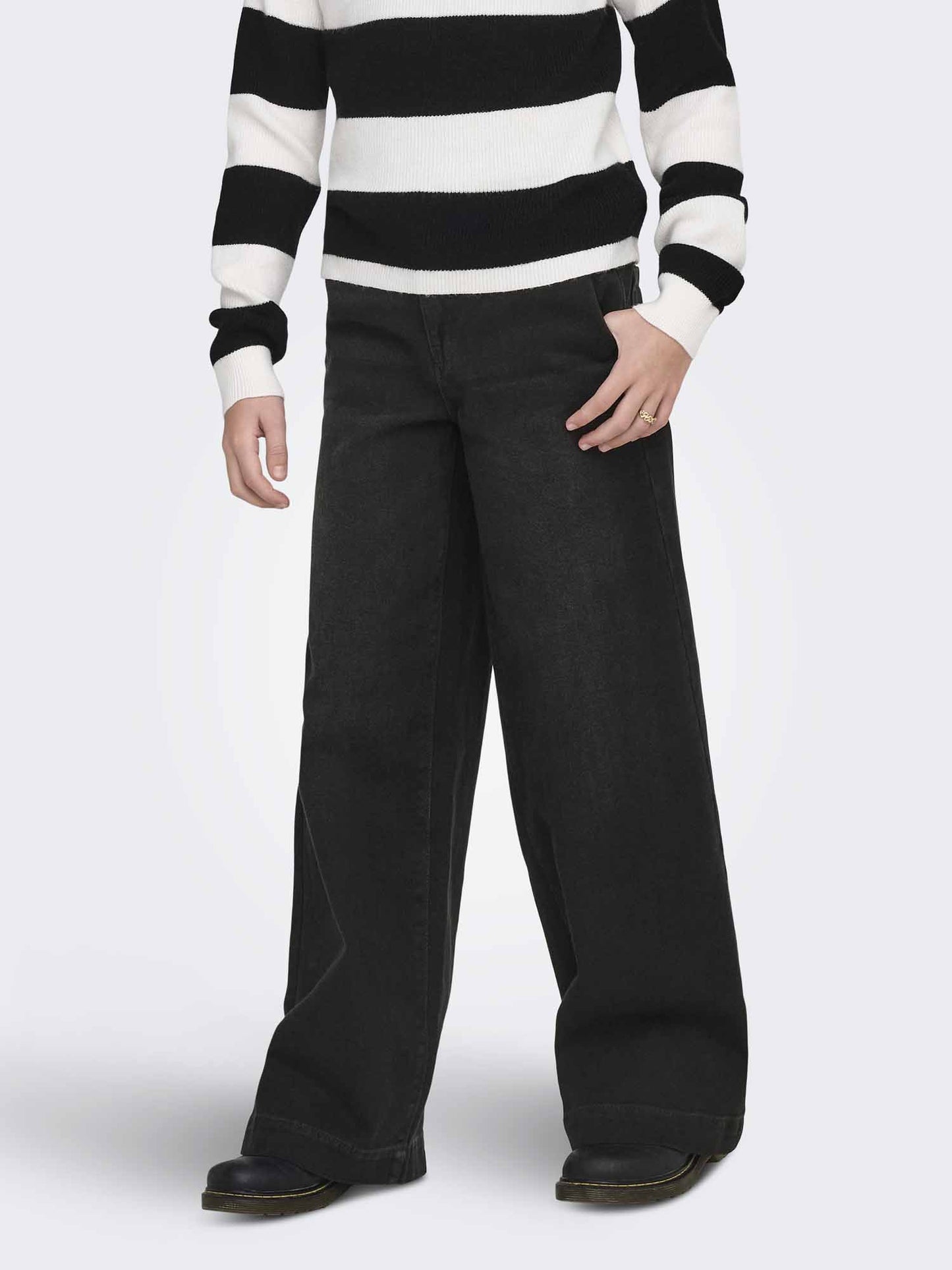 Only Jr Comet, jeans Unisex bambino nero