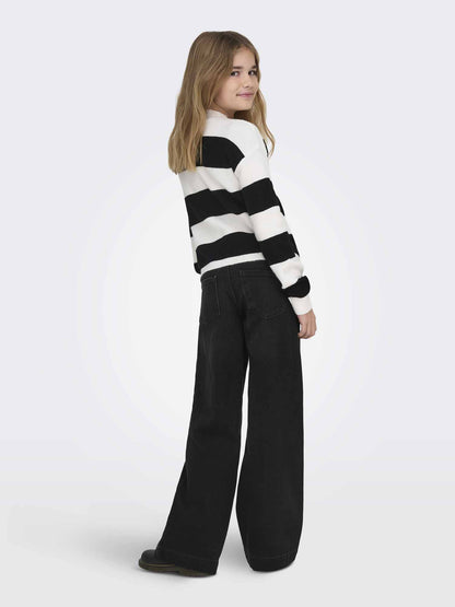 Only Jr Comet, jeans Unisex bambino nero