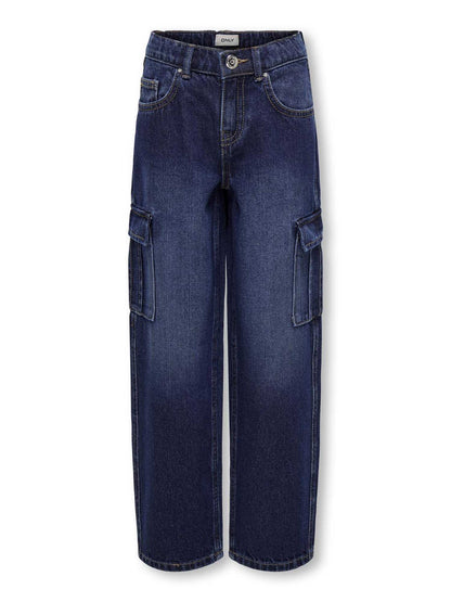 JEANS HARMONY WIDE CARGO ONLY DA BAMBINA DARK DENIM