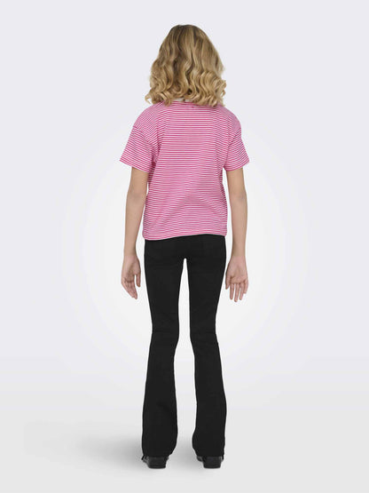 Only Jr Royal Flared, jeans Unisex bambino nero