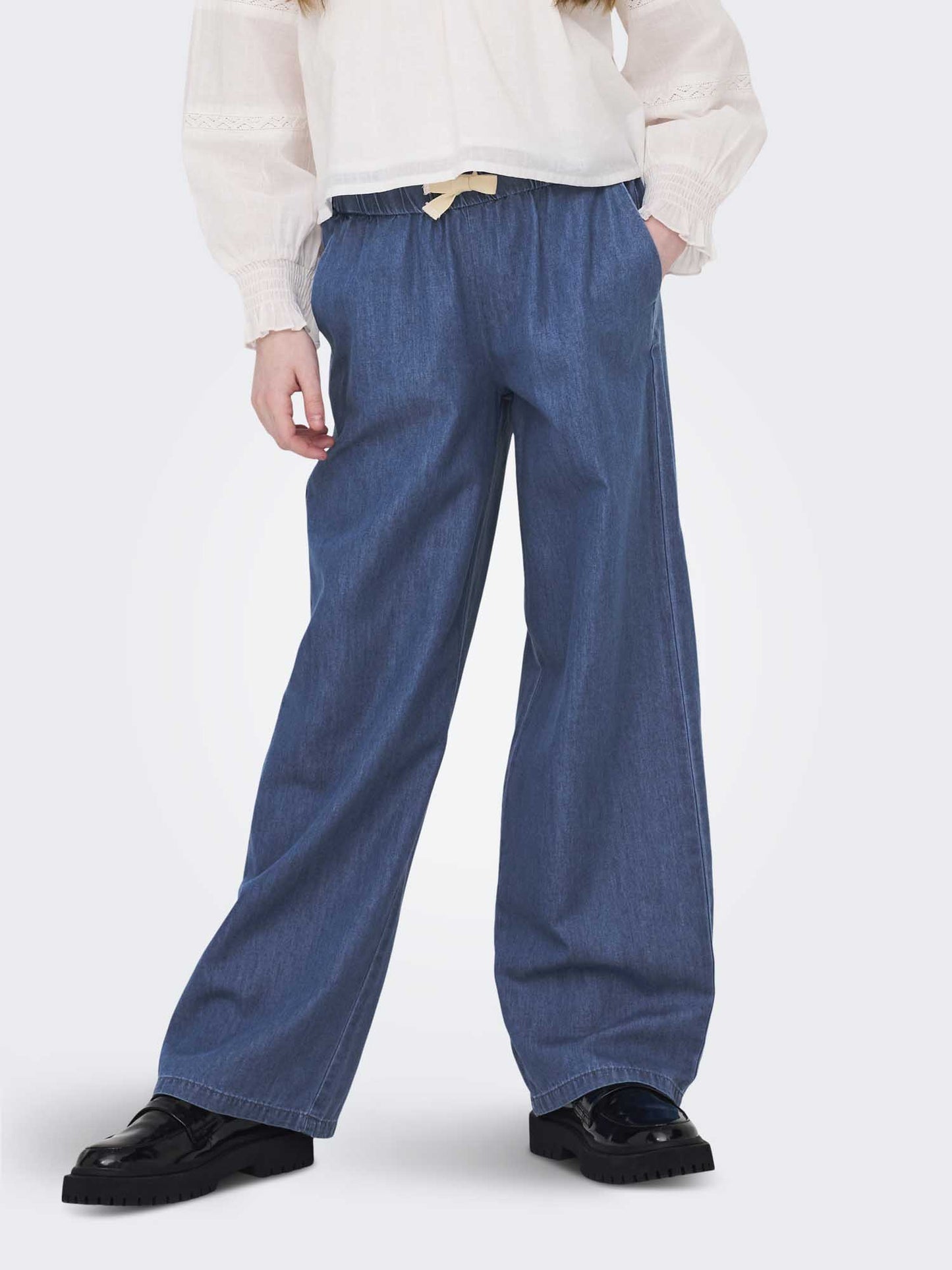 Jeans wide leg unisex bambino Only Jr in colore medium