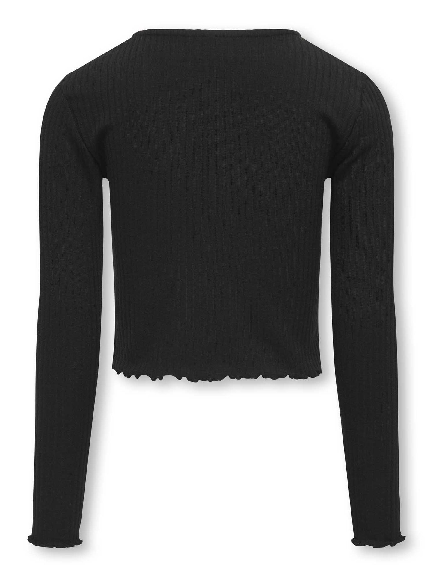 T-shirt maniche corte Only Jr nera per bambina dal design slim e casual