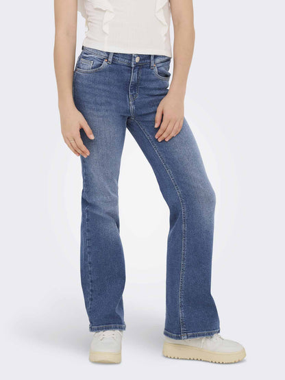 Only Jr Juicy Flared, jeans Unisex bambino denim