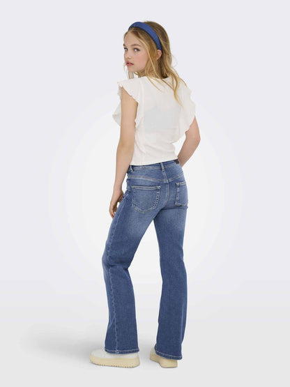 Only Jr Juicy Flared, jeans Unisex bambino denim
