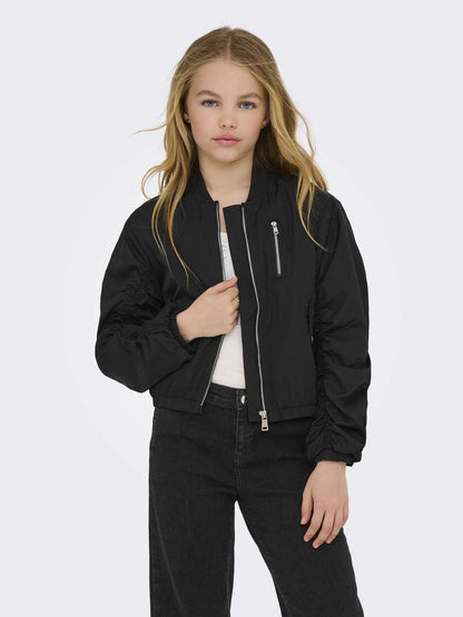 Bomber KogMinna nero unisex bambino di Only Jr