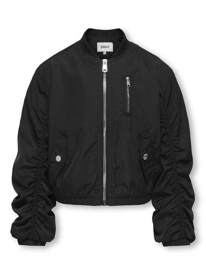 Bomber KogMinna nero unisex bambino di Only Jr