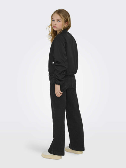 Bomber KogMinna nero unisex bambino di Only Jr
