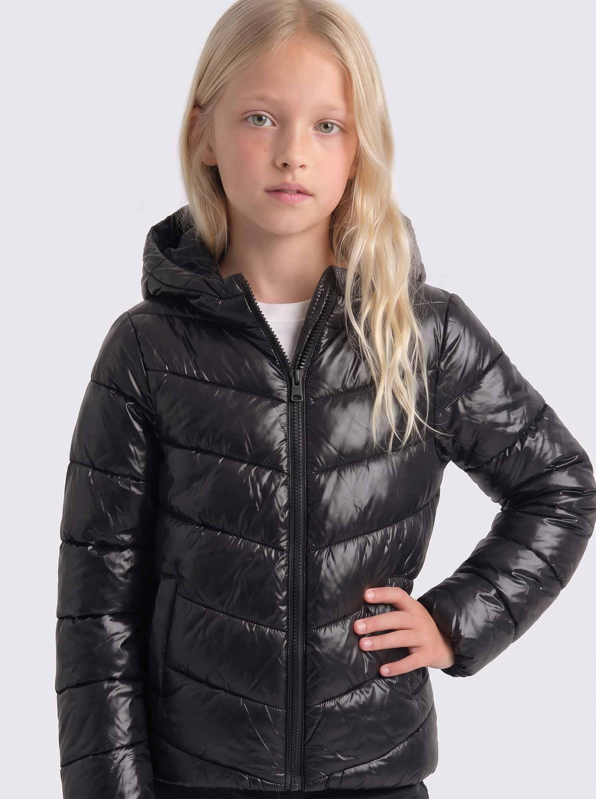 Only Jr Kajsa, giubbotto da bambina nero