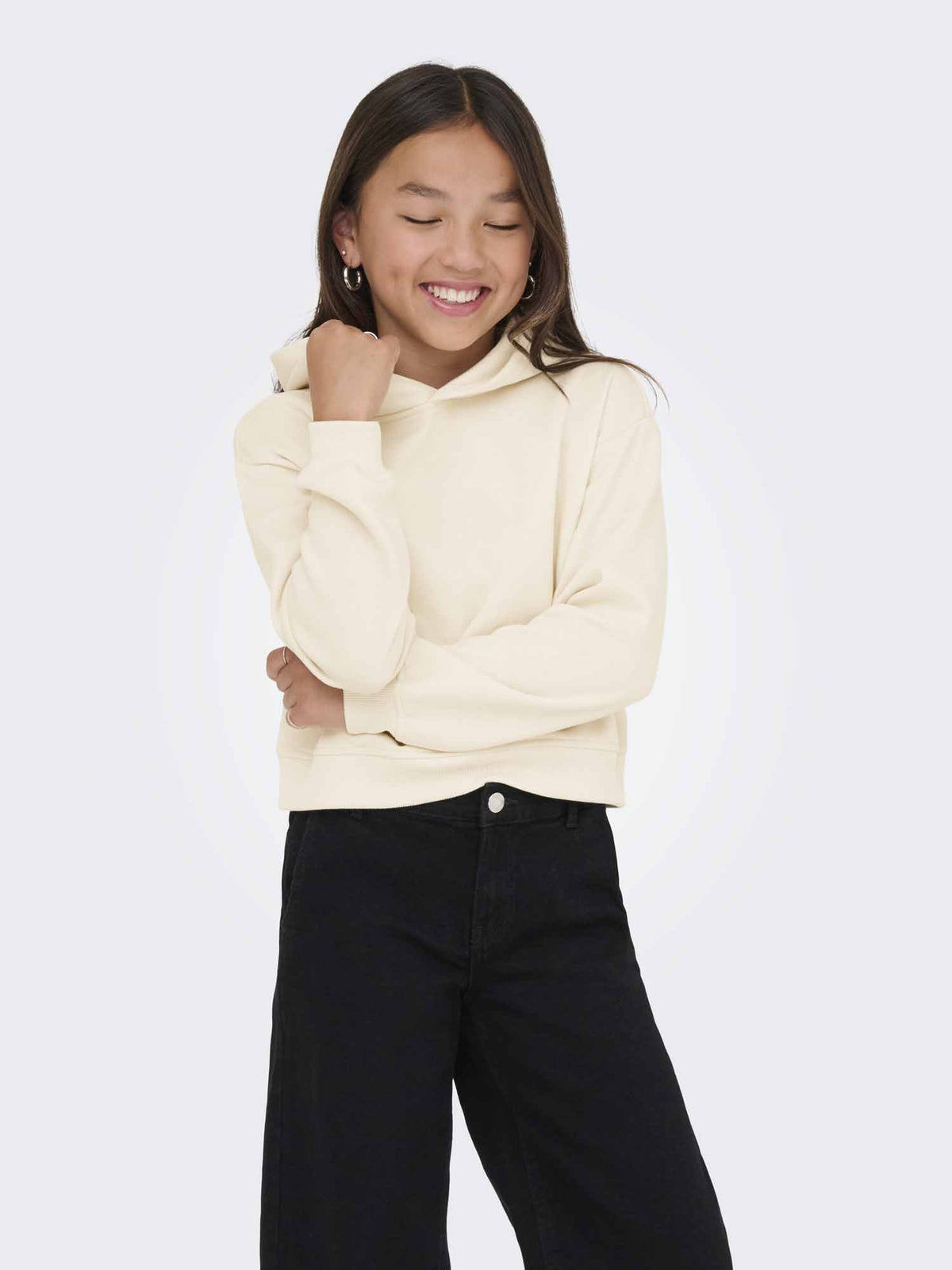 Only Jr 15357235 Birch, felpa da bambina panna