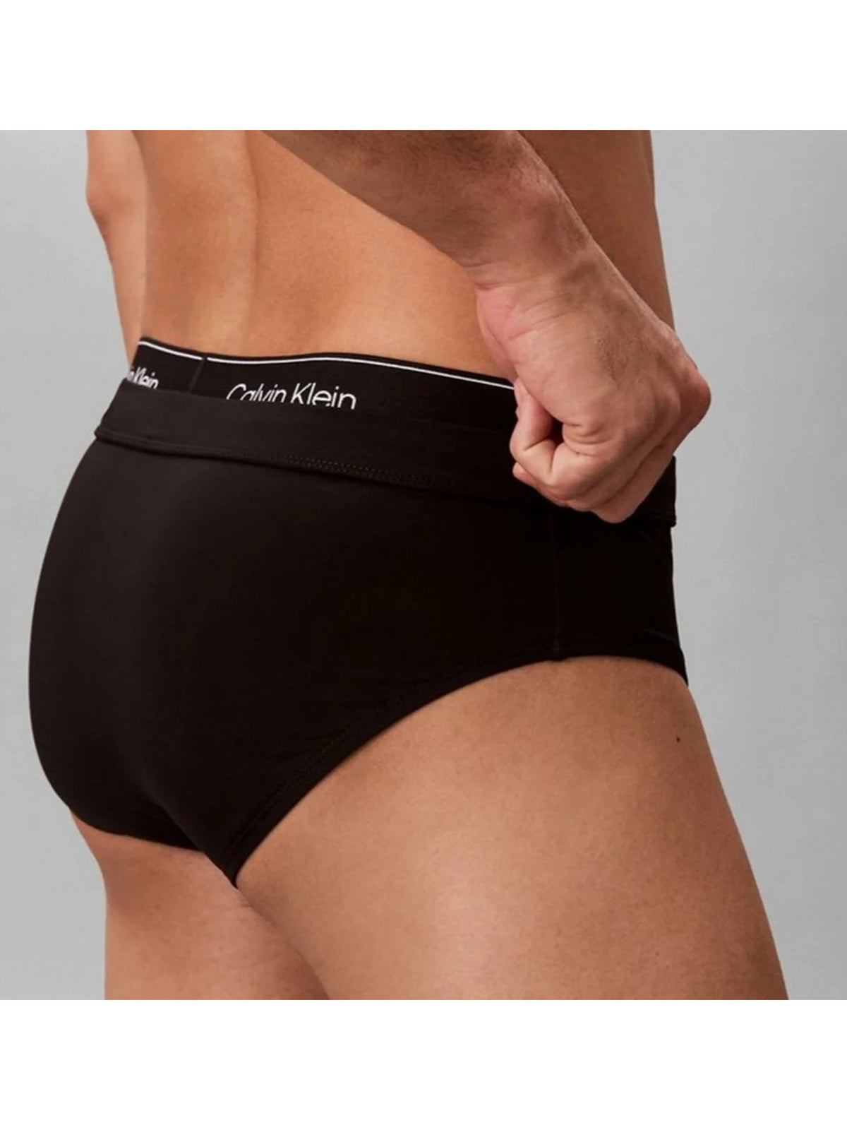Ck brief double wais costume slip mare da uomo nero