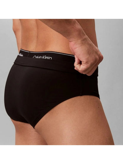Ck brief double wais costume slip mare da uomo nero