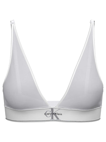Calvin Klein CK Lined Triangle, reggiseno a triangolo donna bianco