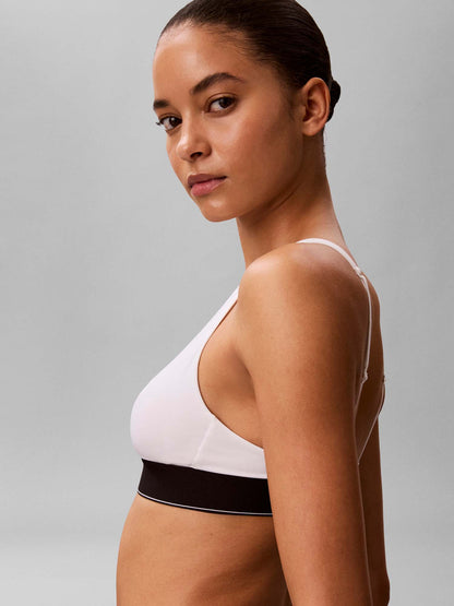 Calvin Klein CK Lined Triangle, reggiseno a triangolo donna bianco
