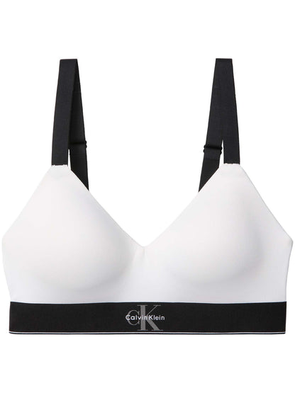 Calvin Klein Lined Bralette, reggiseno bianco da donna