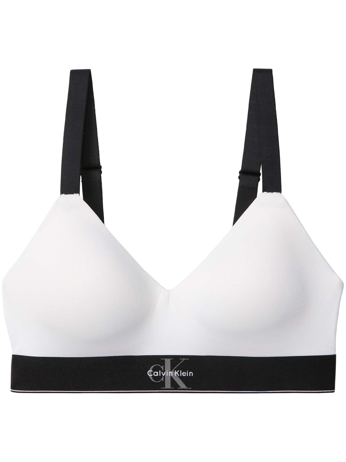 Ck lined bralette reggiseno da donna bianco