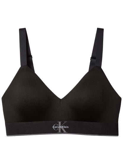 Calvin Klein Lined Bralette, reggiseno leggermente imbottito nero da donna