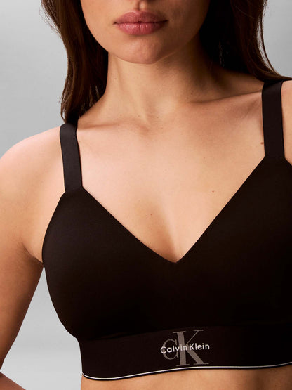 Calvin Klein Lined Bralette, reggiseno leggermente imbottito nero da donna