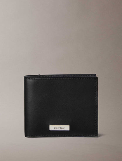 Calvin Klein Laque Billfold, portafoglio uomo nero in similpelle