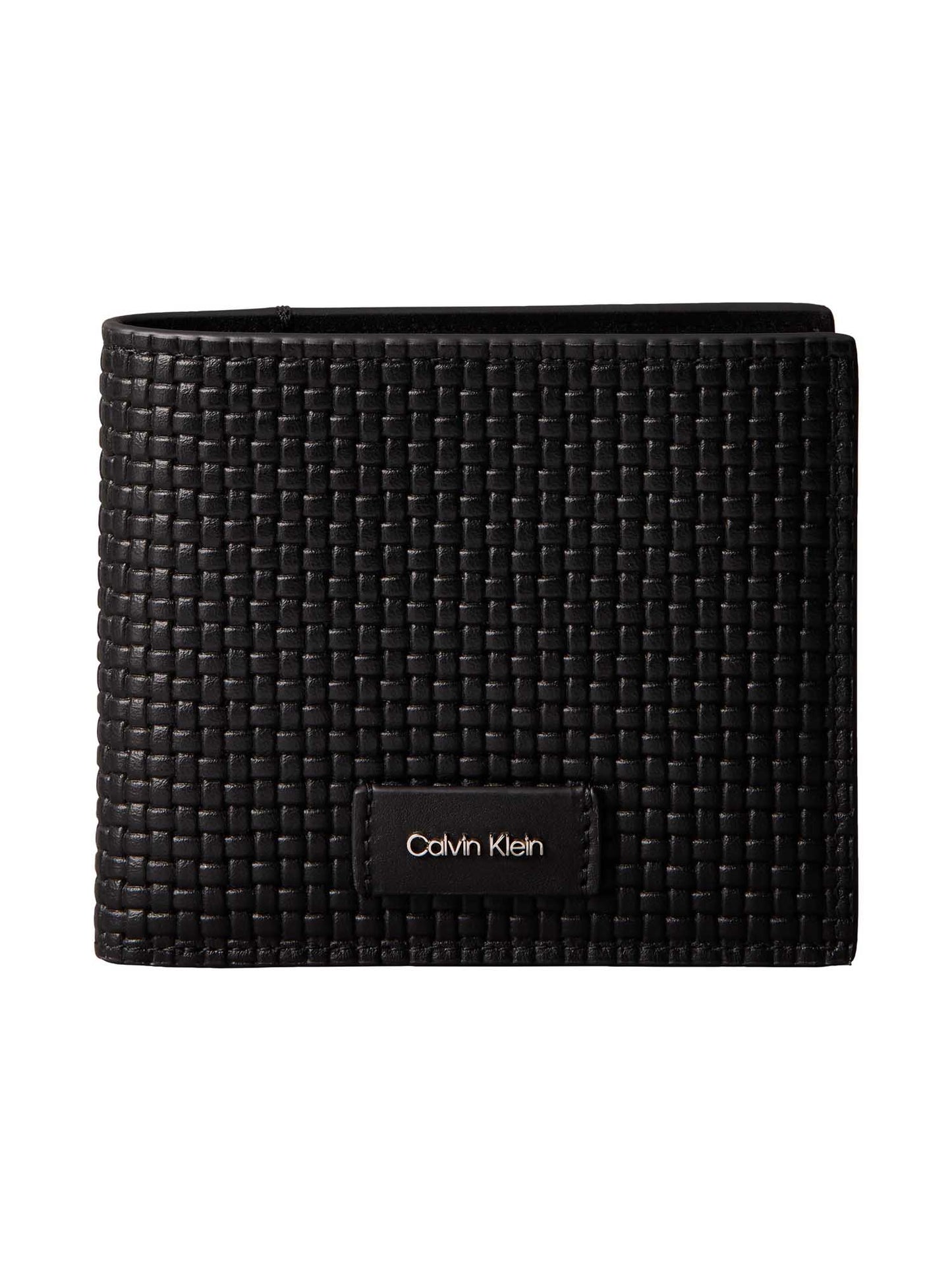 Portafoglio nero Calvin Klein Emboss Woven da uomo