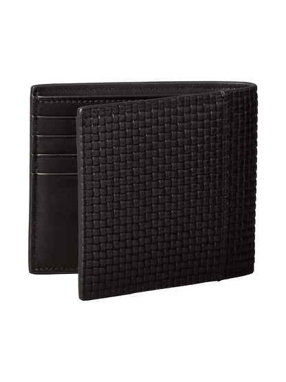 Portafoglio nero Calvin Klein Emboss Woven da uomo