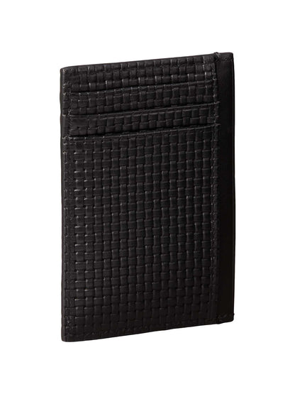 Portacarte Calvin Klein Emboss da uomo in similpelle nero
