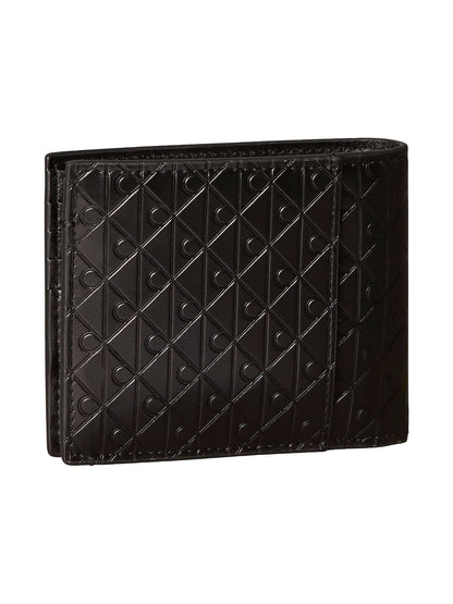 Portafoglio nero Calvin Klein Emboss Billfold da uomo
