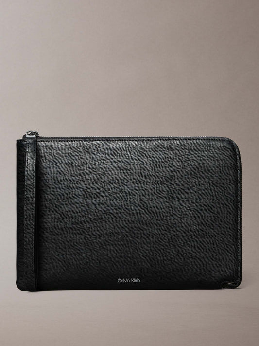 BORSETTA SAFFIANO CALVIN KLEIN DA UOMO NERO