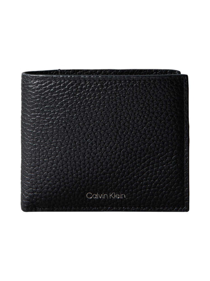 Portafoglio nero Calvin Klein a libro in similpelle da uomo
