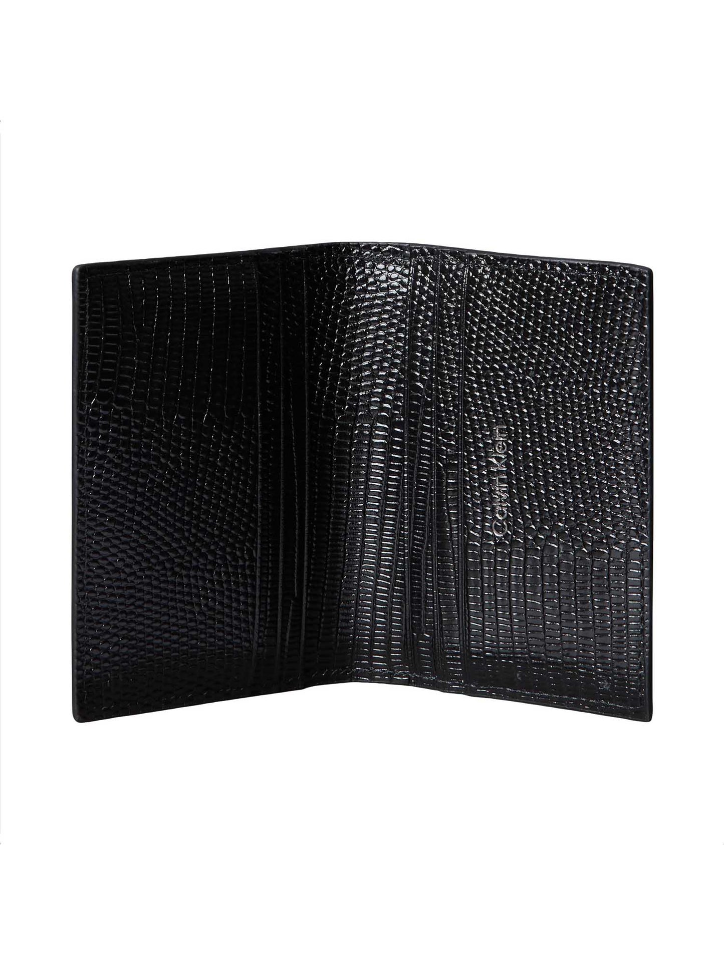 Portafoglio nero Calvin Klein a libro in similpelle da uomo