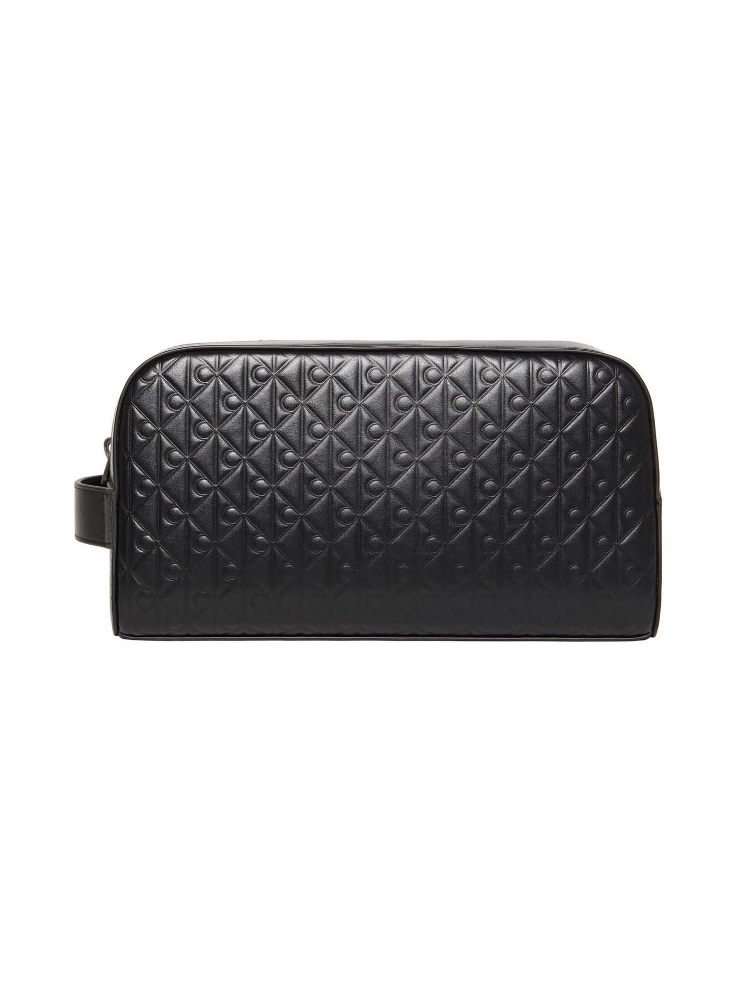 Beauty Case Calvin Klein Embossed in pelle e tessile nero da Donna
