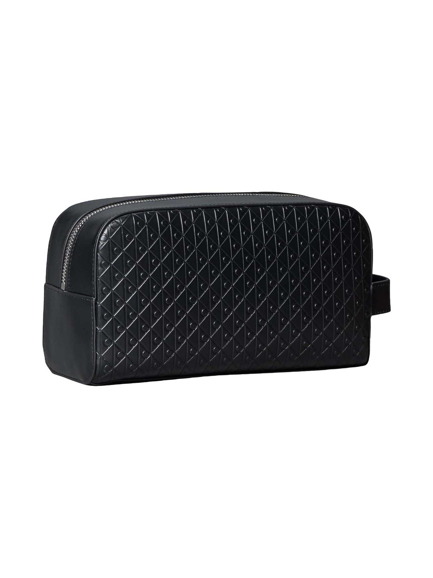 Beauty Case Calvin Klein Embossed in pelle e tessile nero da Donna