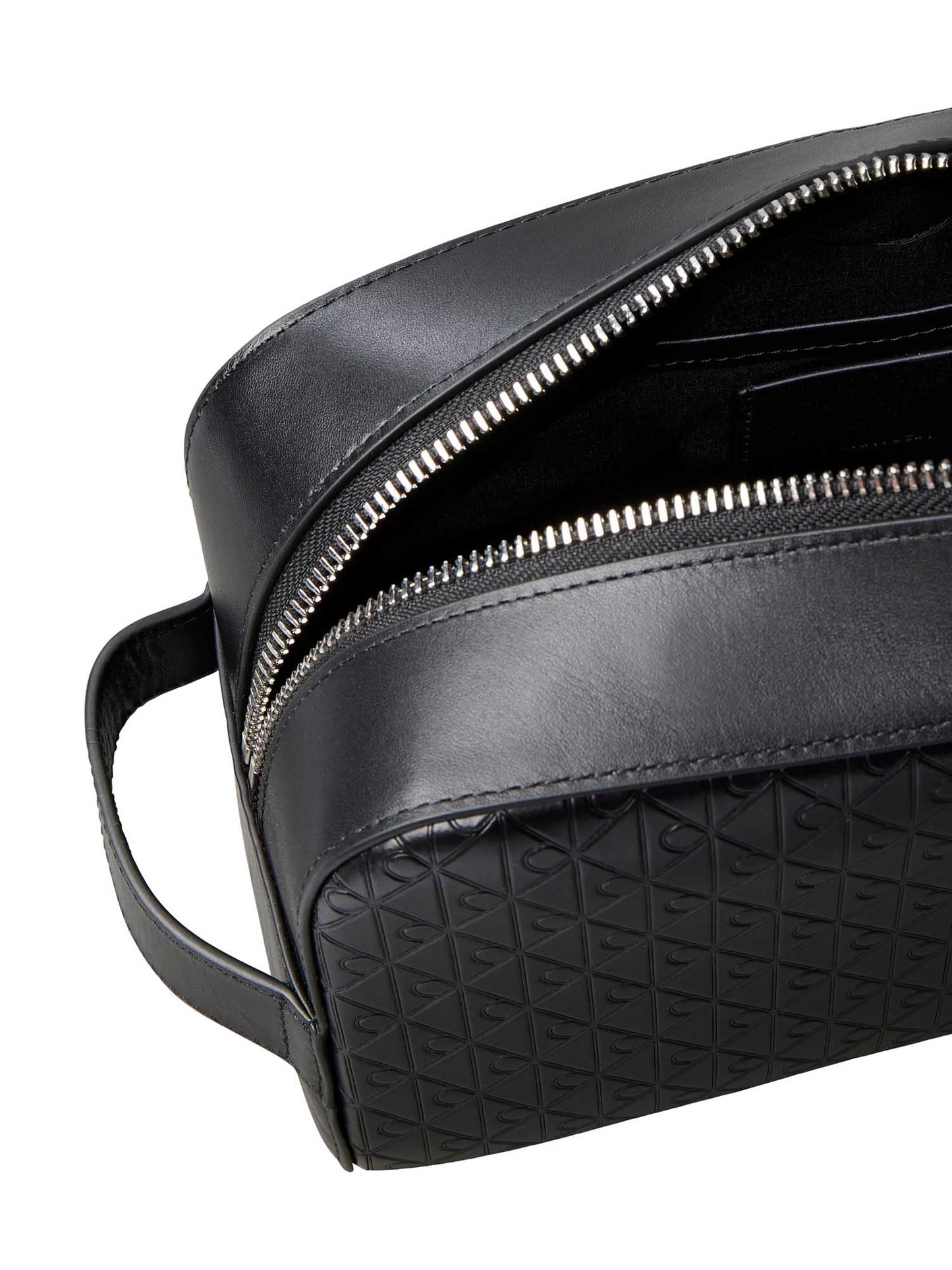 Beauty Case Calvin Klein Embossed in pelle e tessile nero da Donna