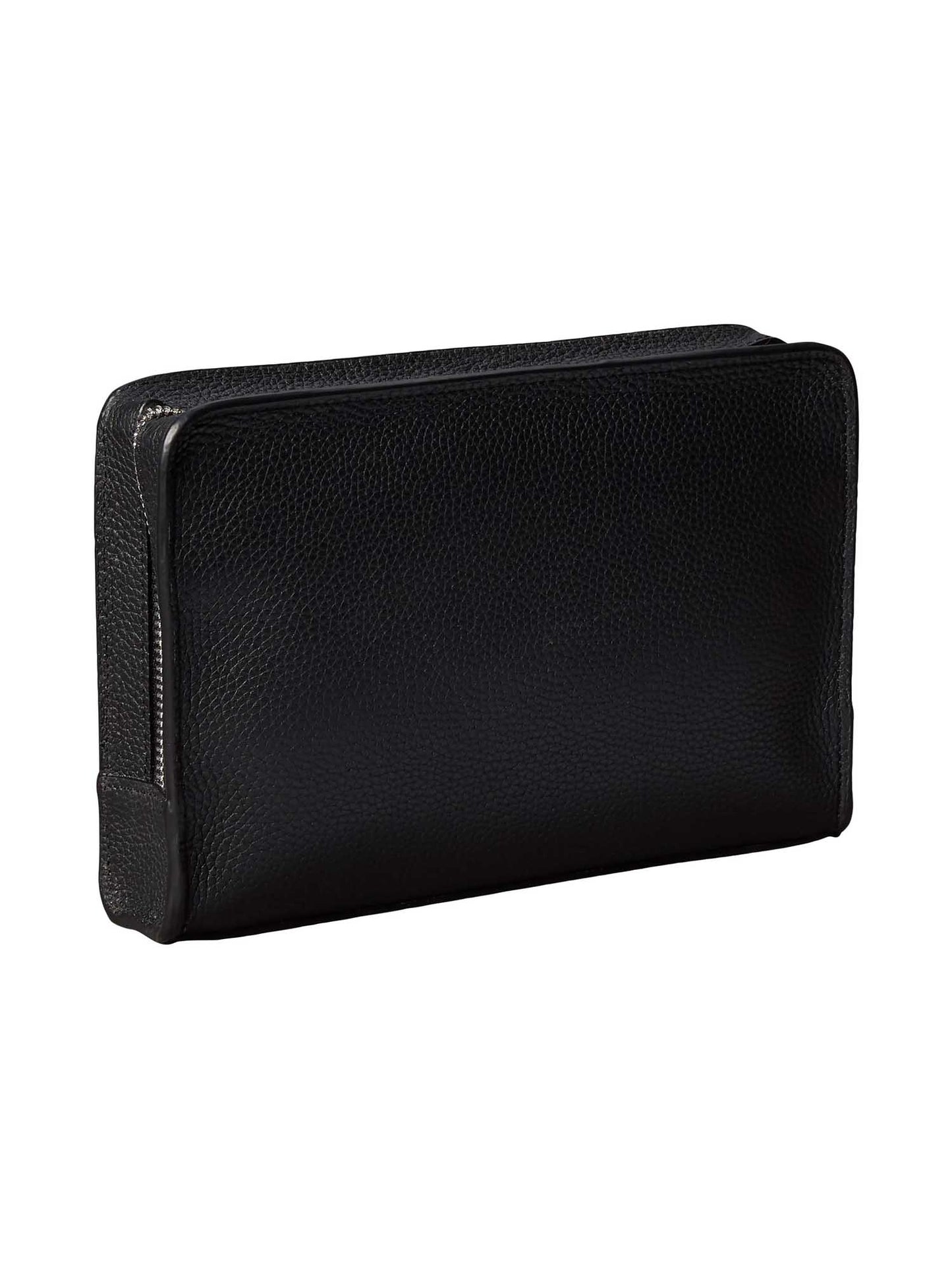 Pochette Calvin Klein in similpelle nera con effetto foil elegante