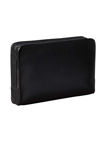 Pochette Calvin Klein in similpelle nera con effetto foil elegante