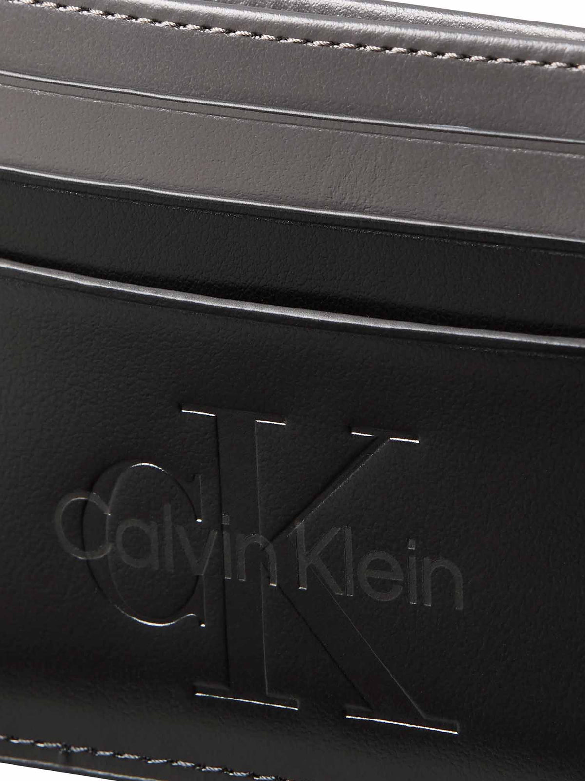 Ck bold cardholder portafoglio da uomo nero